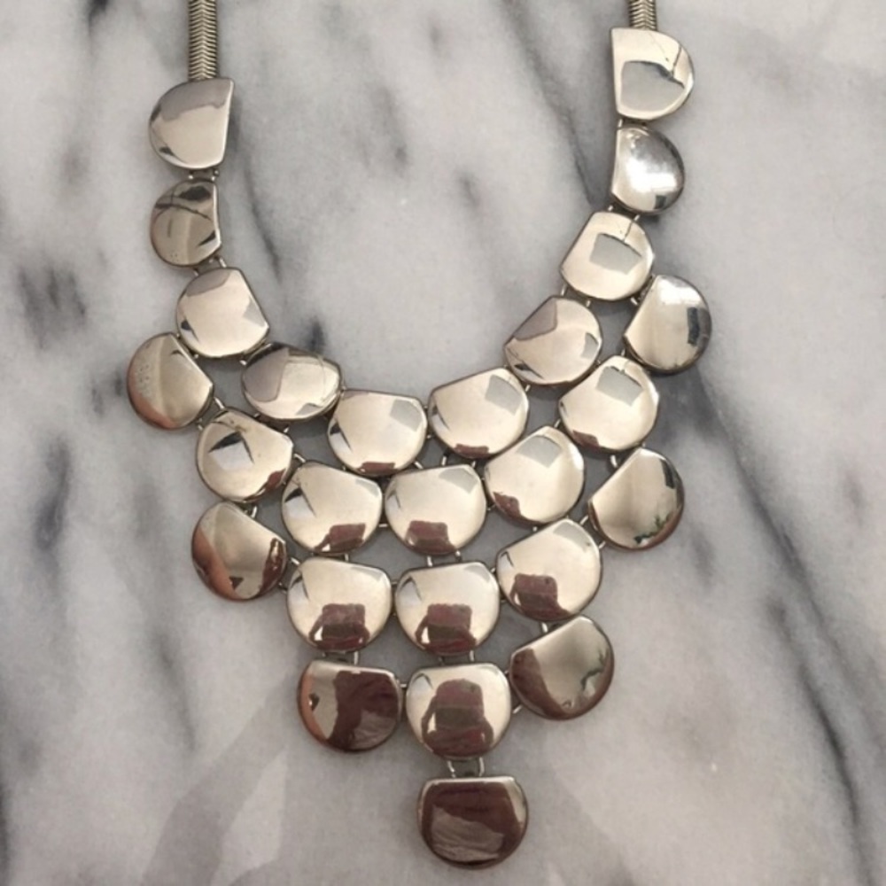 Express Silver Statement Necklace